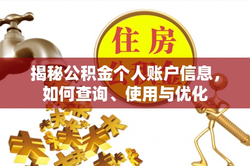 高效揭秘公积金个人账户信息，如何查询、使用与优化